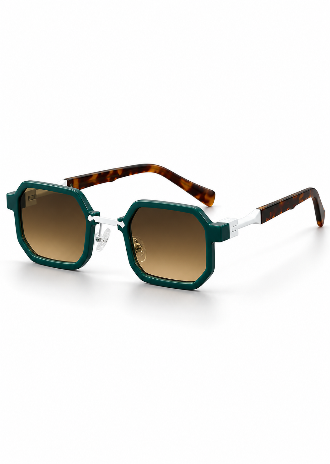 Octagon Frame Sunglasses with Tinted Lenses