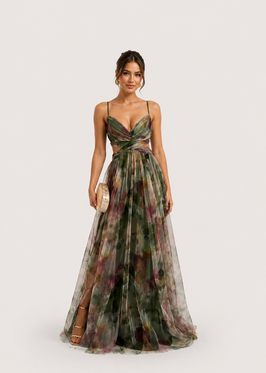 Women’s Layered Strappy Maxi Dress