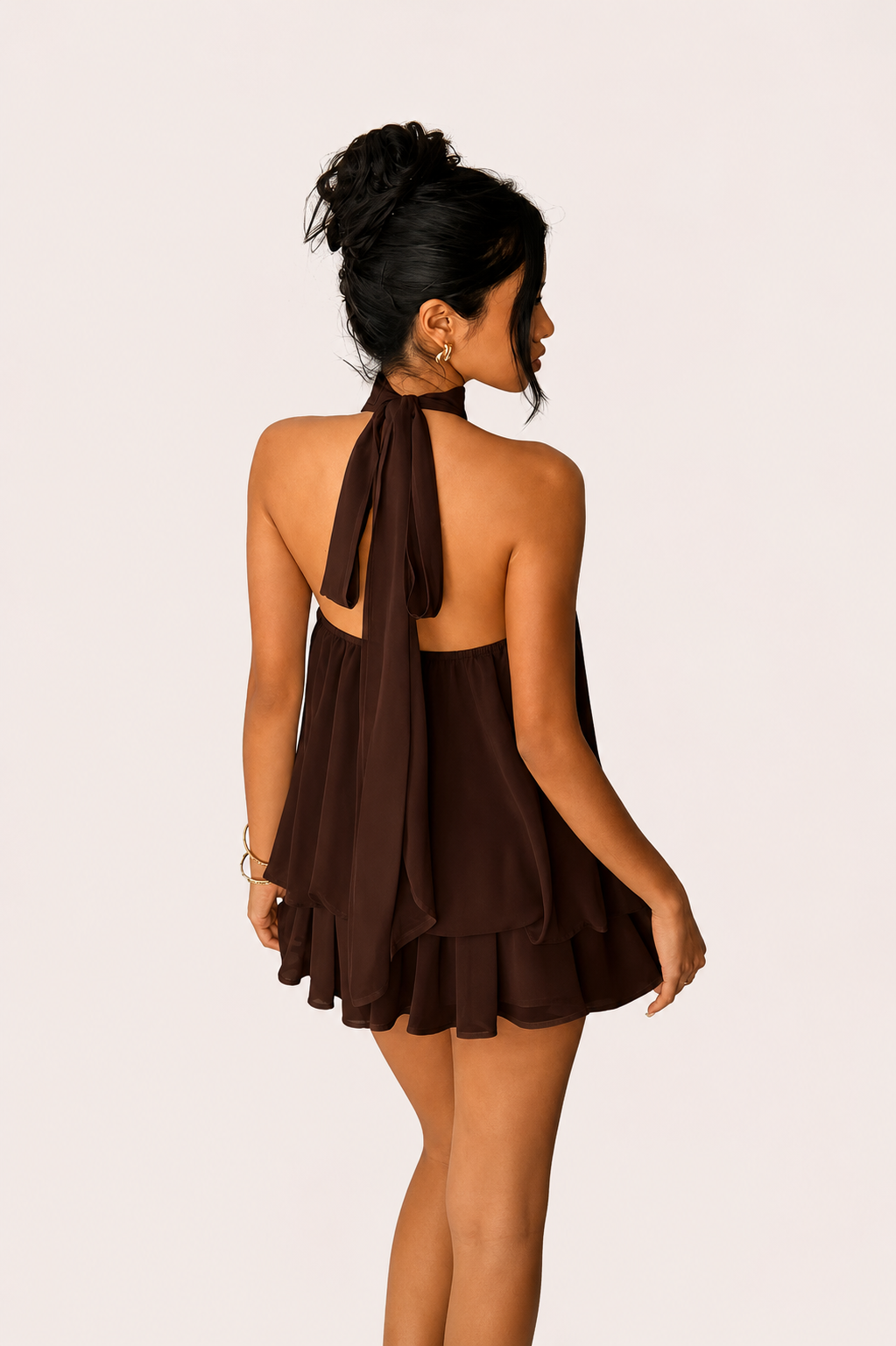 Women’s Halter Neck Flared Mini Dress