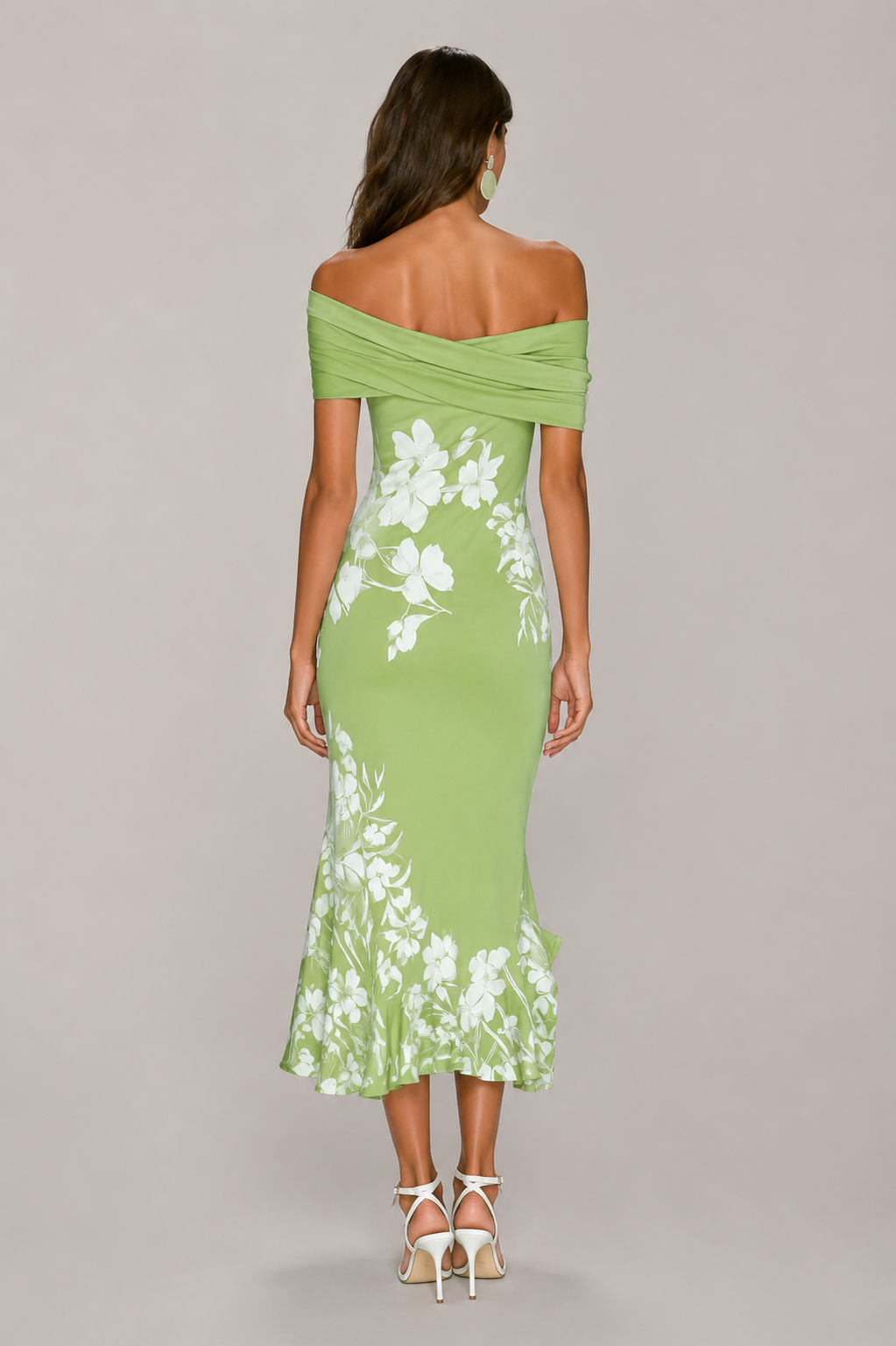 Women’s Floral Off Shoulder Midi Dress