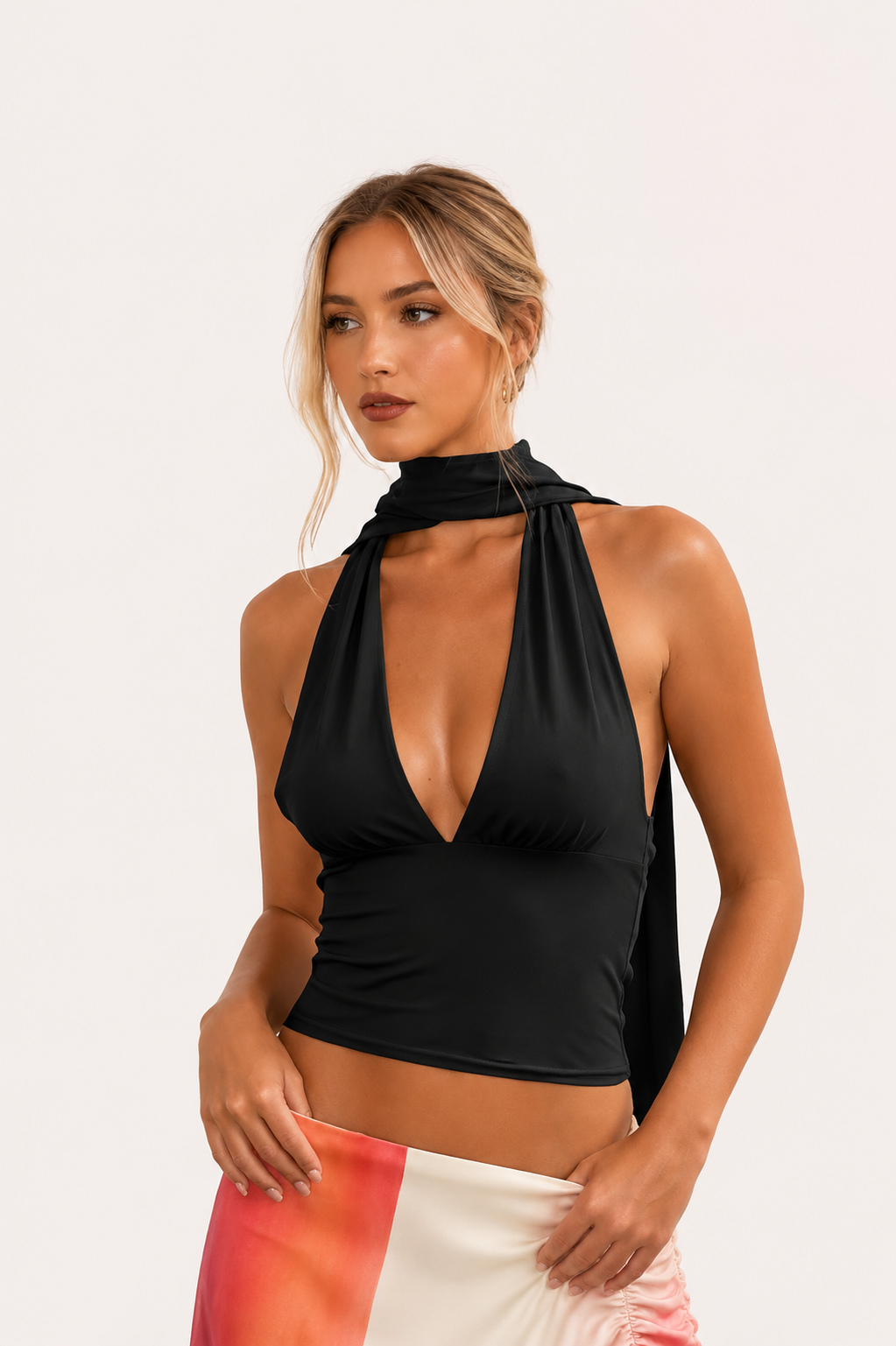 Women’s Halter Tie Crop Top