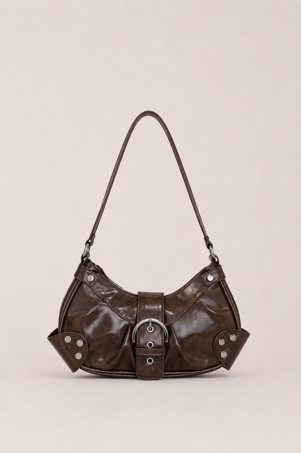 Buckle Detail Shoulder Bag
