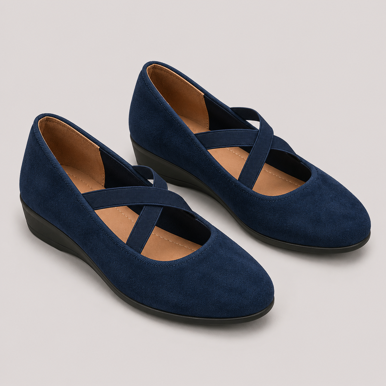 Women’s Cross Strap Wedge Flats
