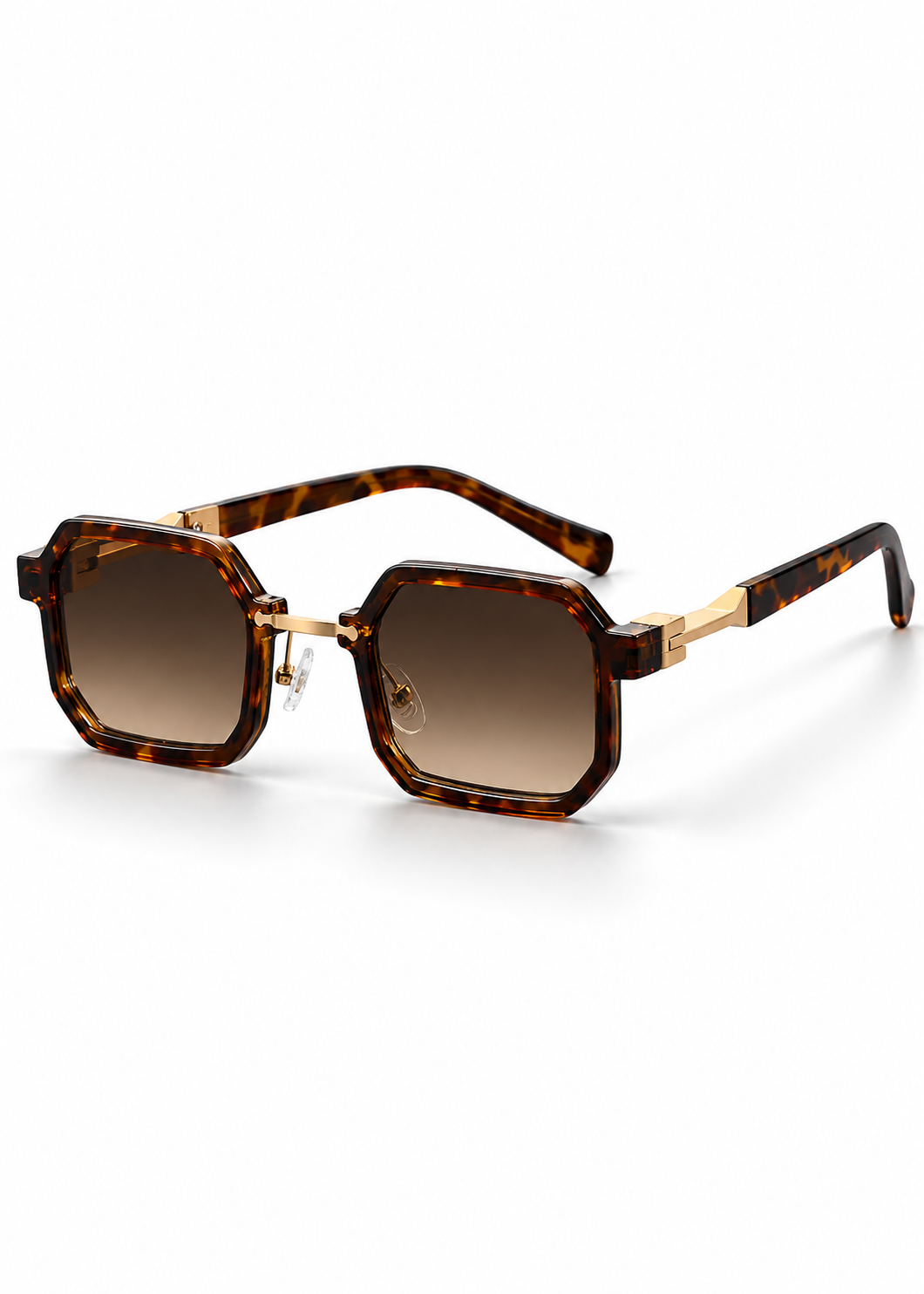 Octagon Frame Sunglasses with Tinted Lenses