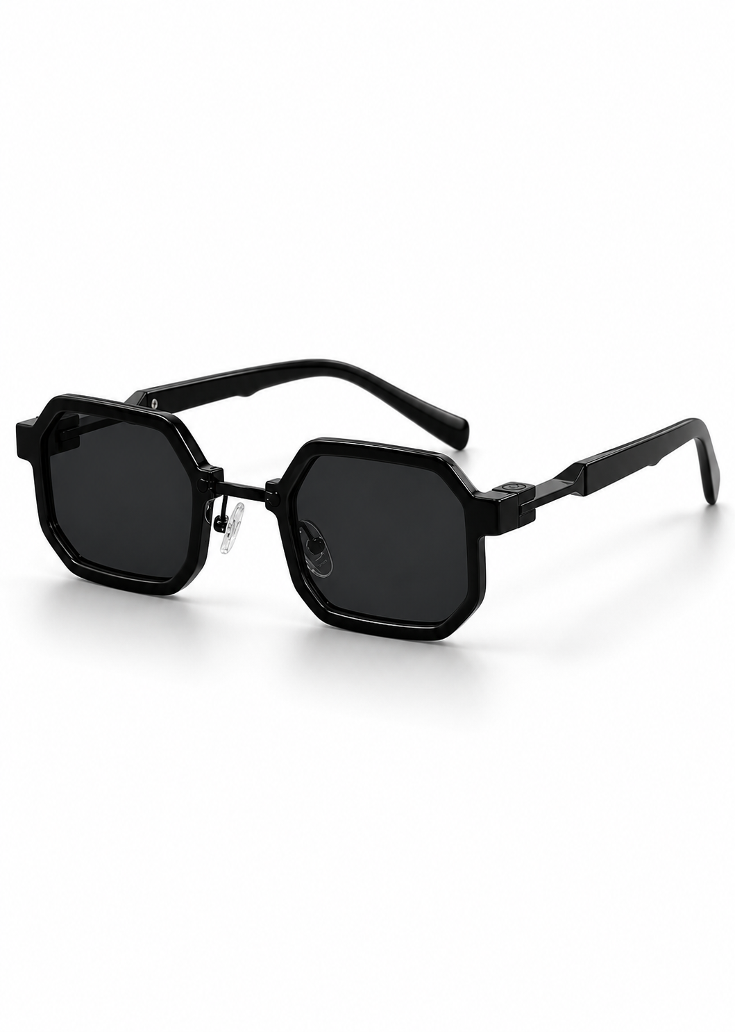 Octagon Frame Sunglasses with Tinted Lenses