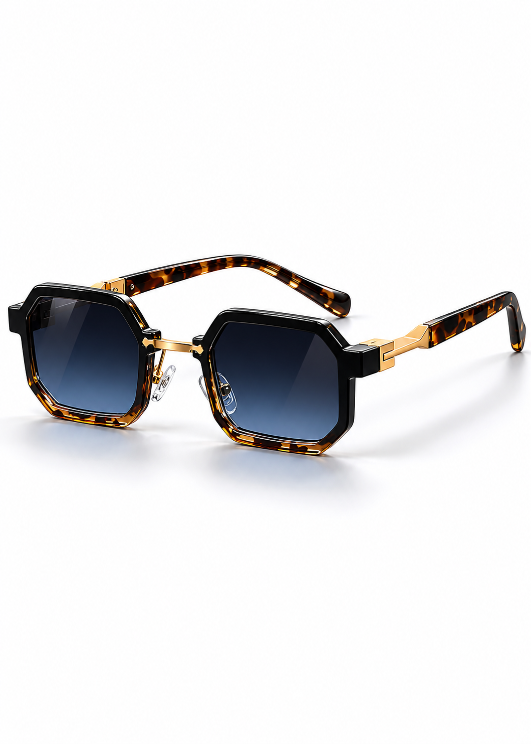 Octagon Frame Sunglasses with Tinted Lenses
