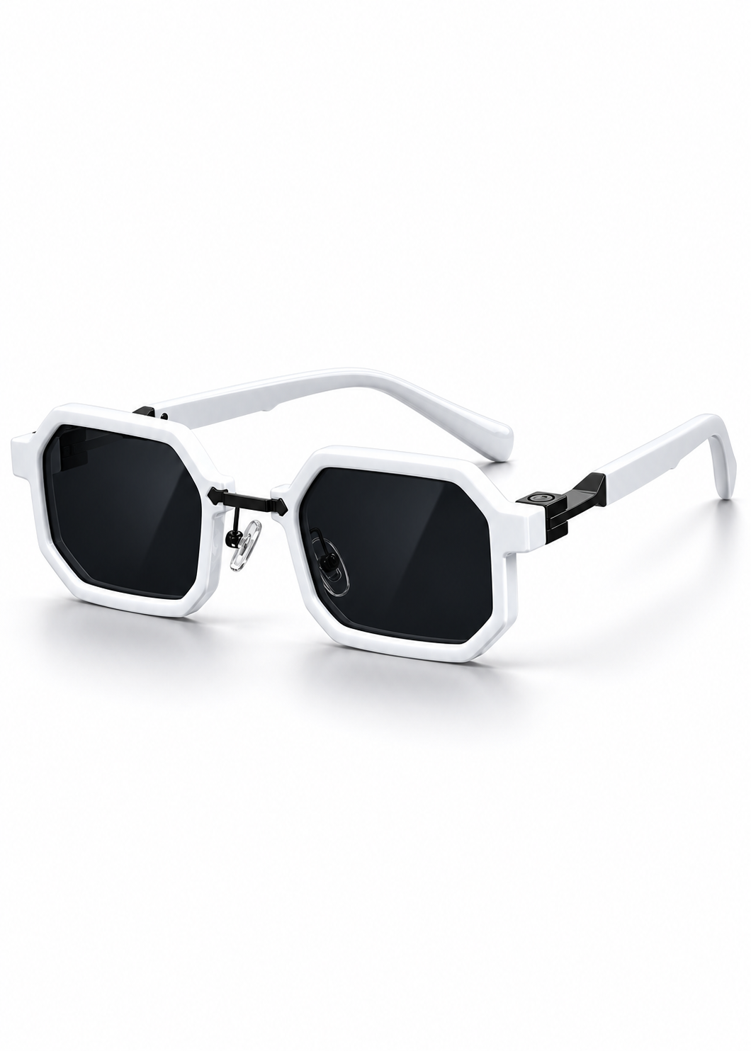 Octagon Frame Sunglasses with Tinted Lenses