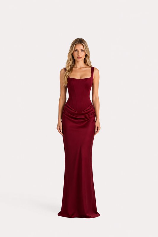 Women’s Corset Waist Maxi Dress