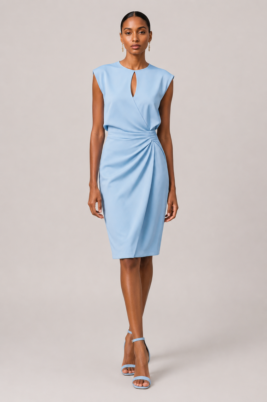 Women’s Draped Knee Length Dress