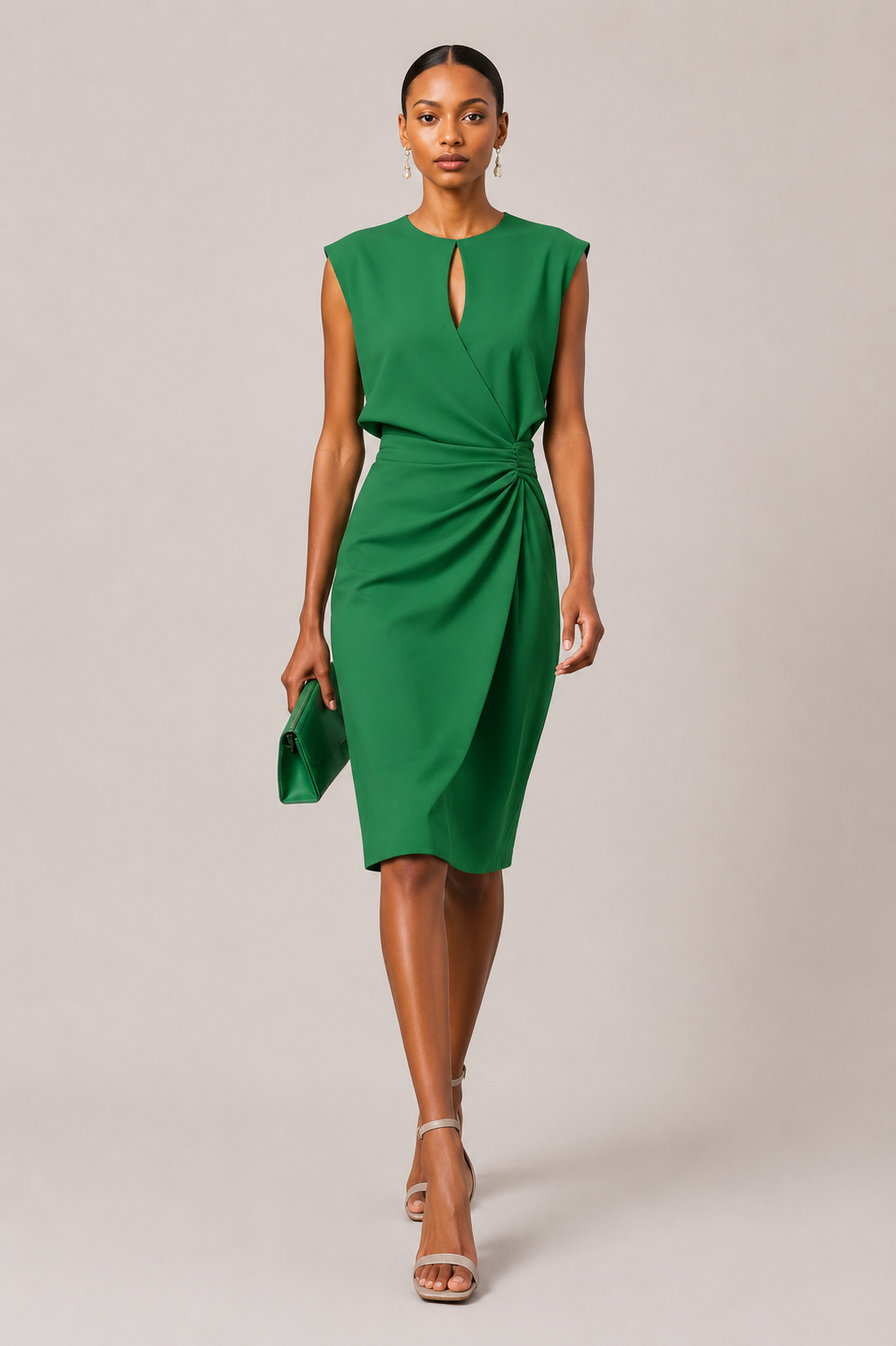 Women’s Draped Knee Length Dress