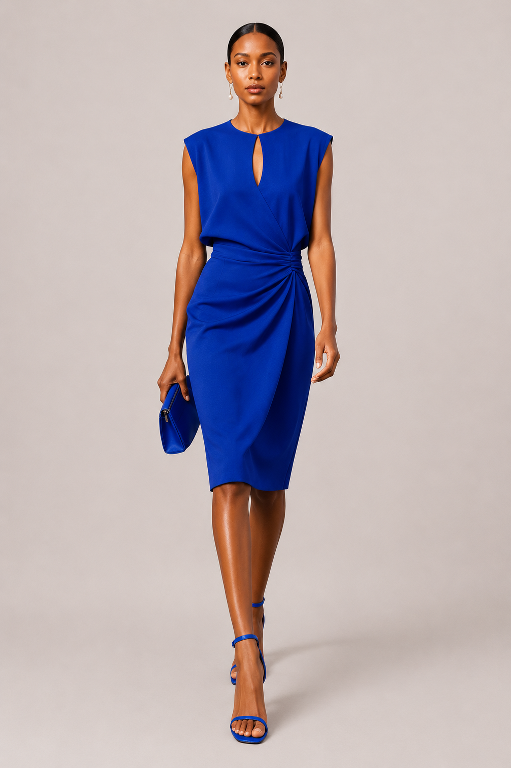 Women’s Draped Knee Length Dress