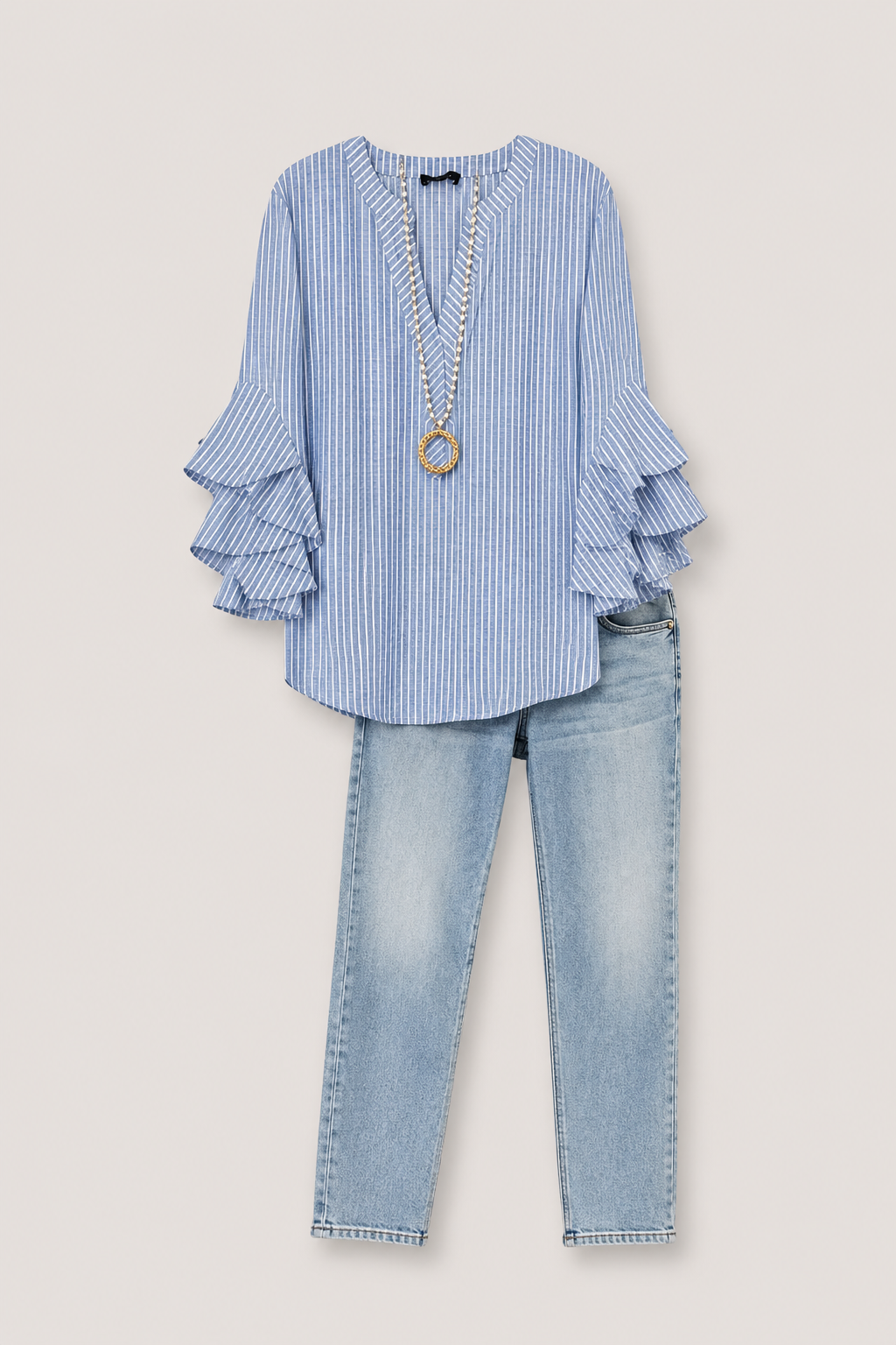 Women’s Floral Ruffle Sleeve Blouse