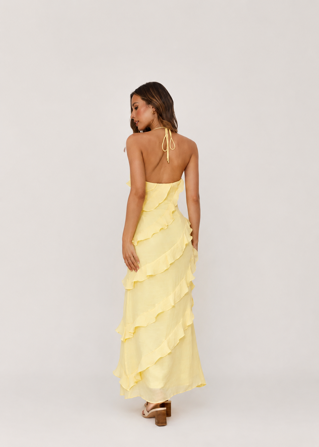 Women’s Halter Layered Maxi Dress