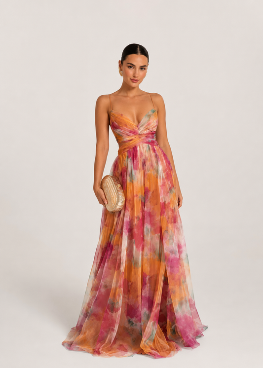 Women’s Layered Strappy Maxi Dress