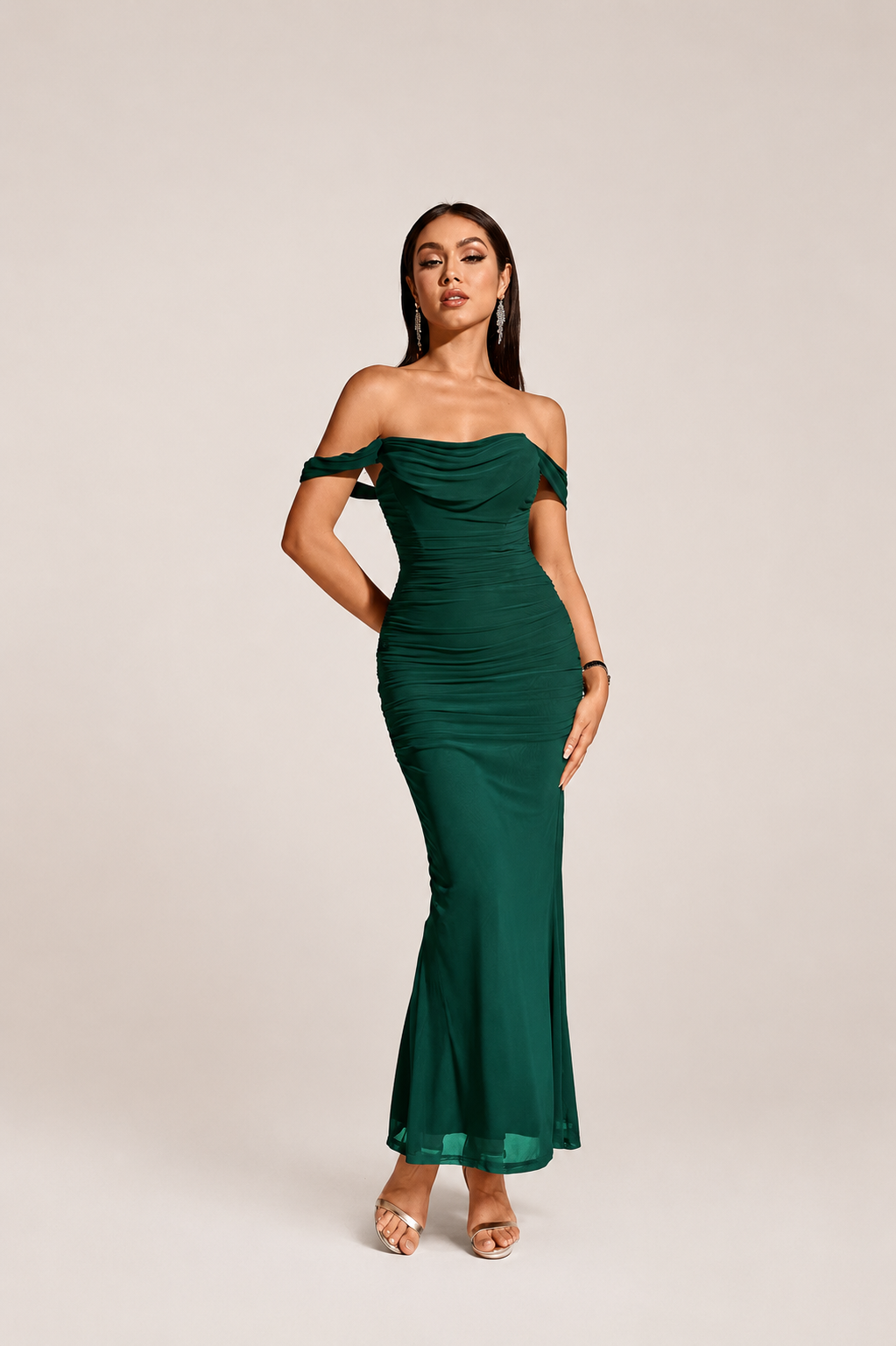 Women’s Off Shoulder Mermaid Maxi Dress