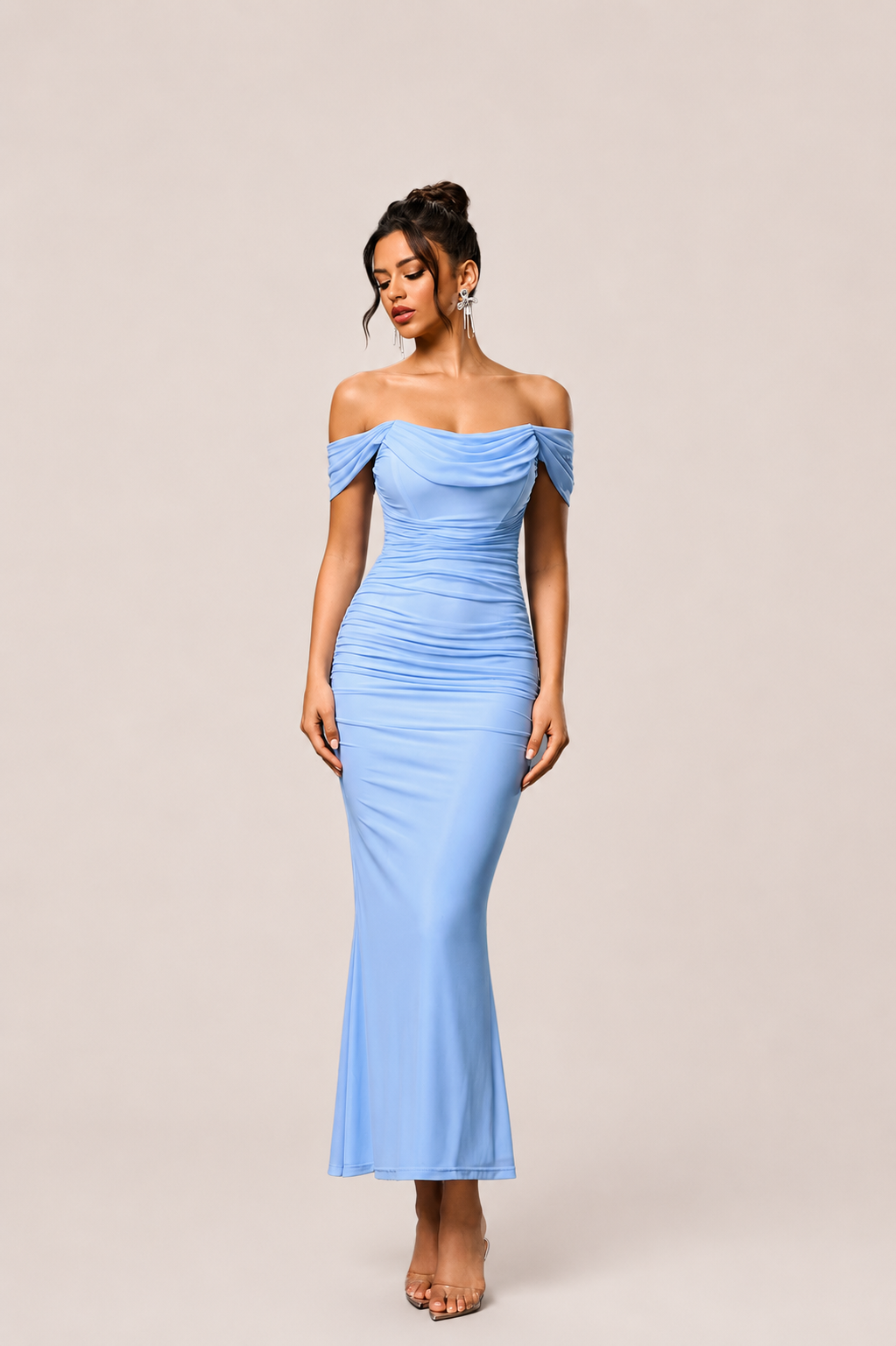Women’s Off Shoulder Mermaid Maxi Dress