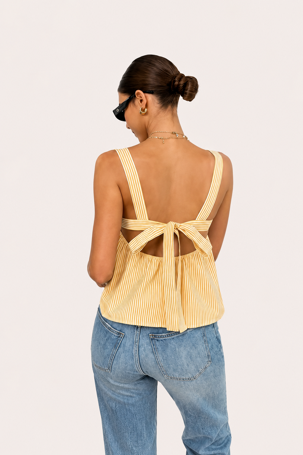 Women’s Striped Peplum Top