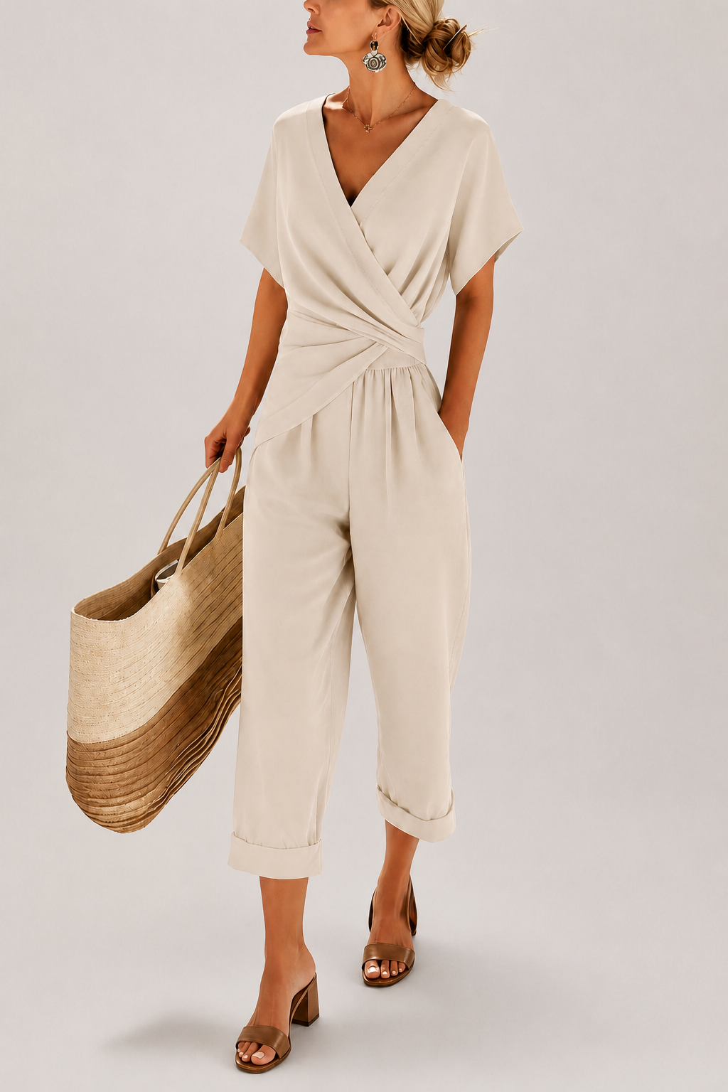 Women’s Wrap Front Two Piece Set