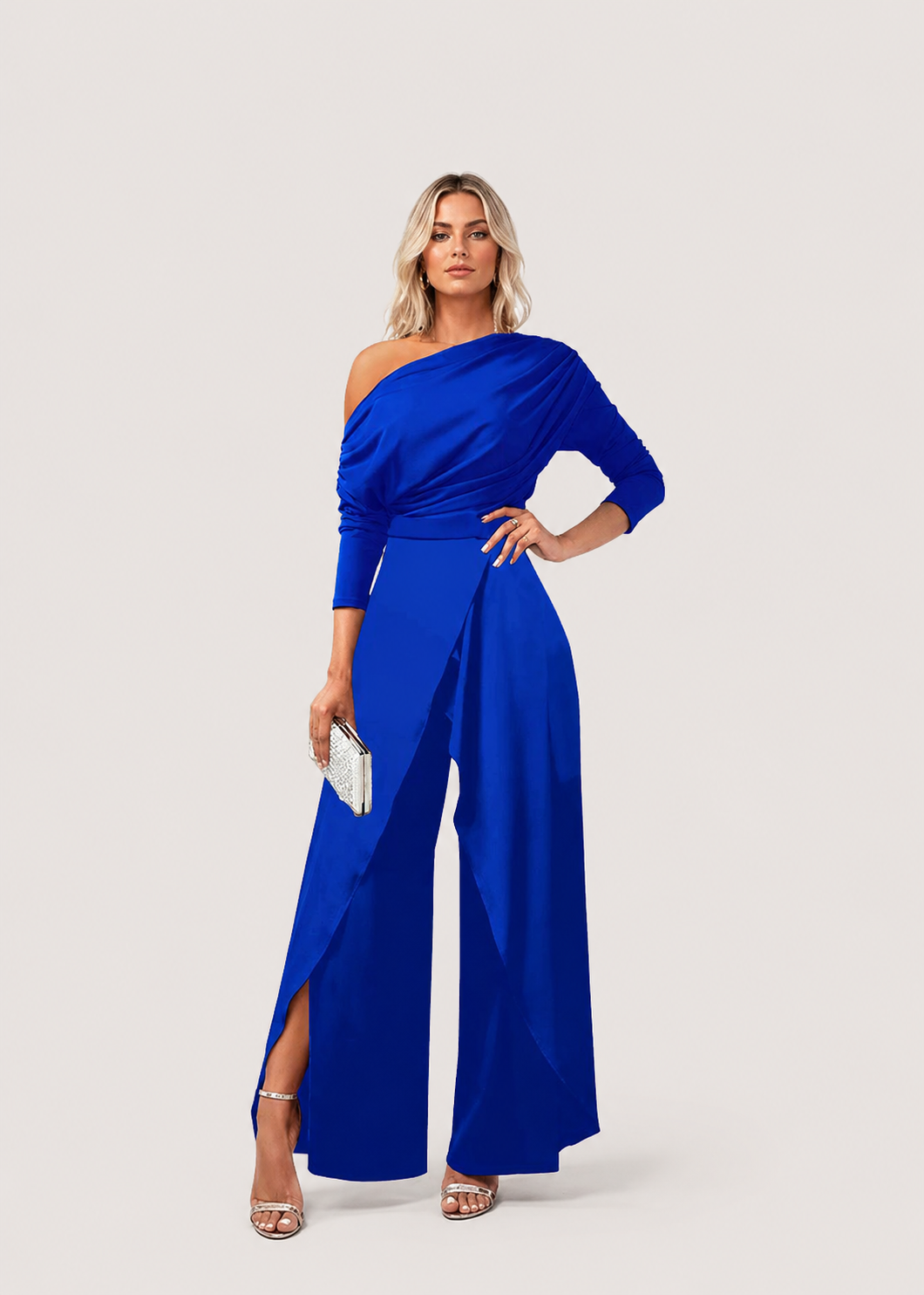 Women’s One-Shoulder Wide-Leg Jumpsuit