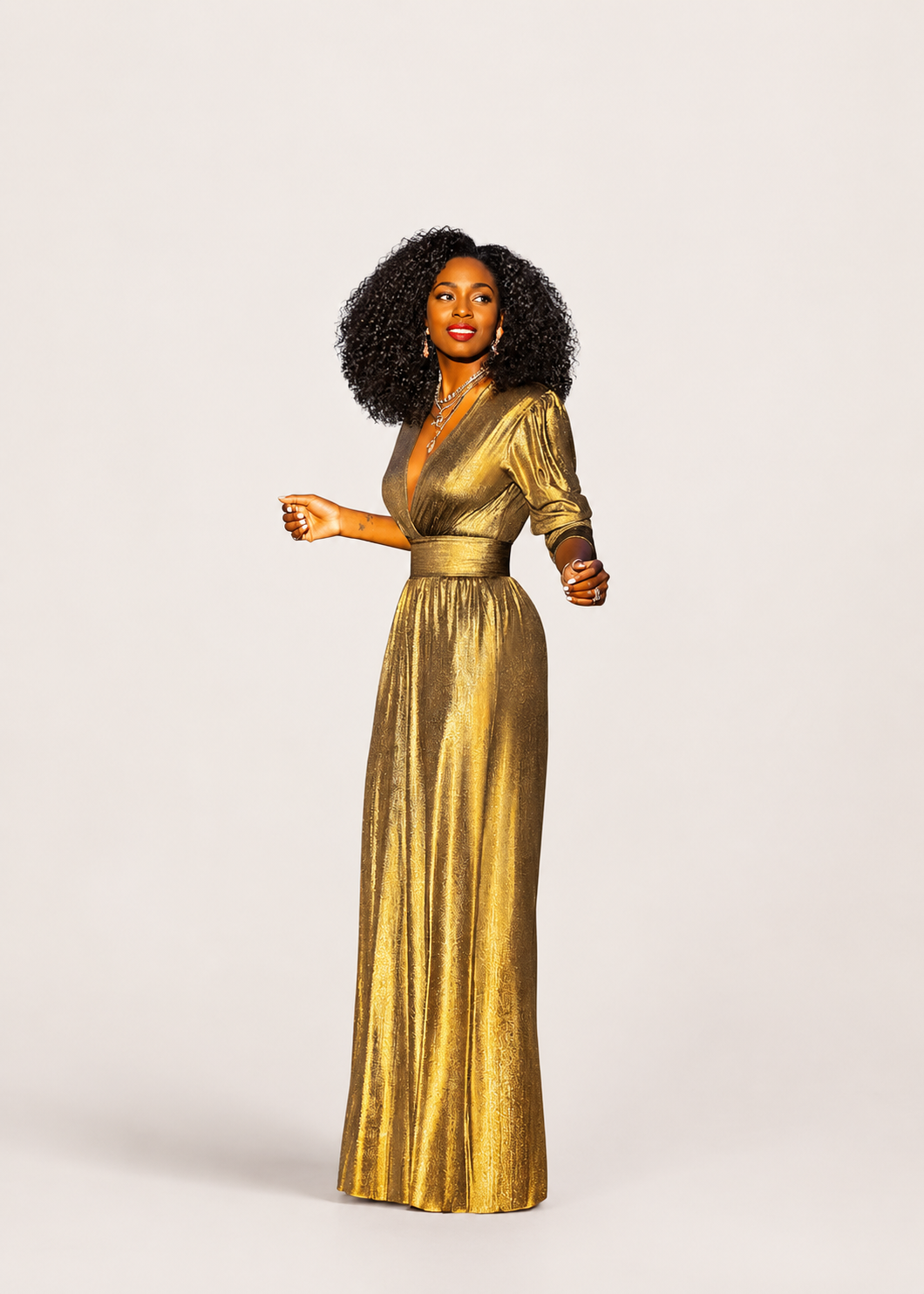 Women’s V-Neck Wide-Leg Jumpsuit