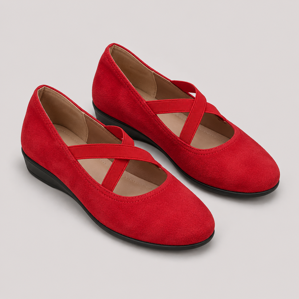 Women’s Cross Strap Wedge Flats