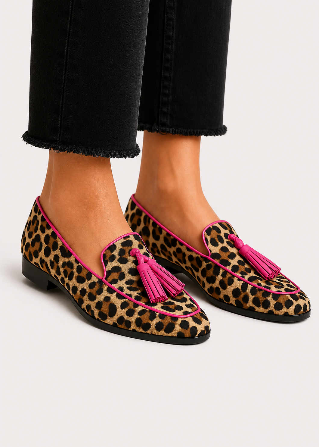 Women's Tassel Slip-On Pattern Loafers