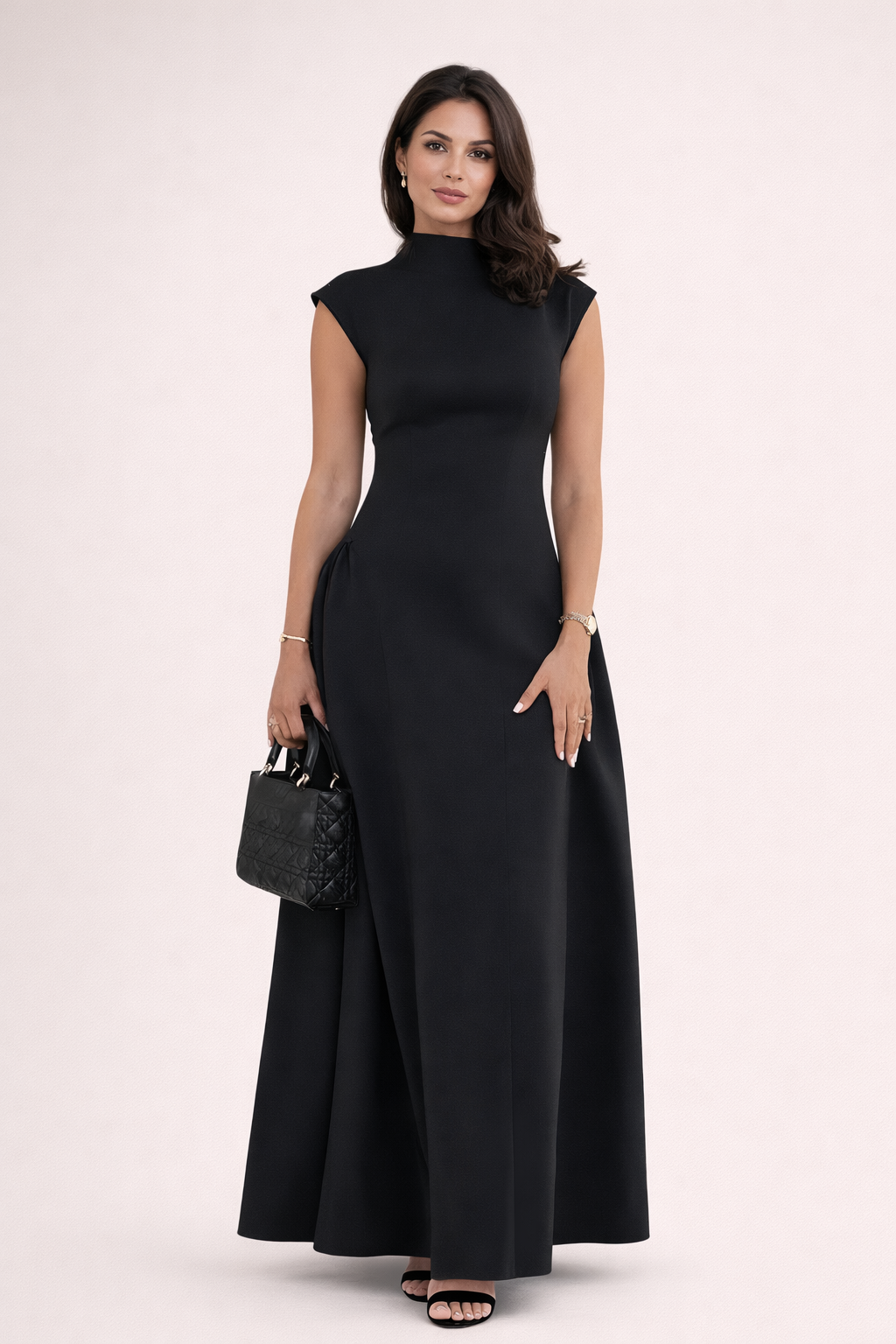 Black Sleeveless Maxi Dress