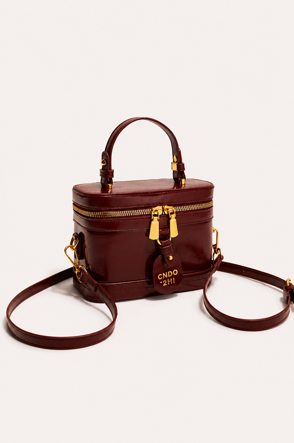 Women’s Structured Mini Top Handle Bag with Detachable Strap