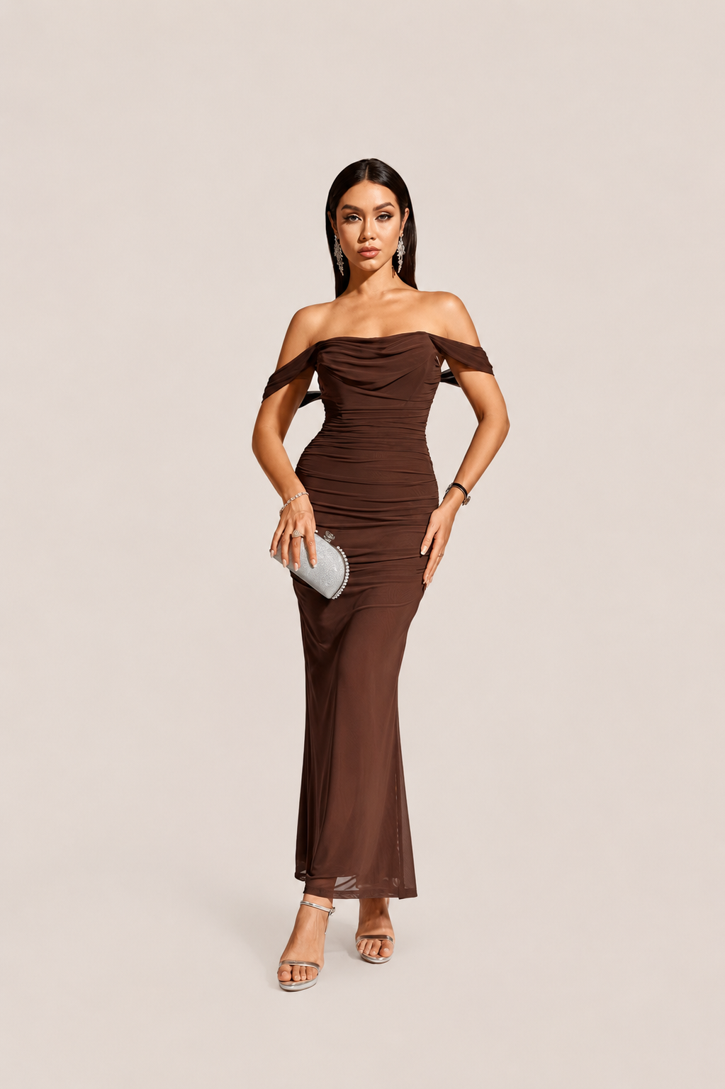 Women’s Off Shoulder Mermaid Maxi Dress