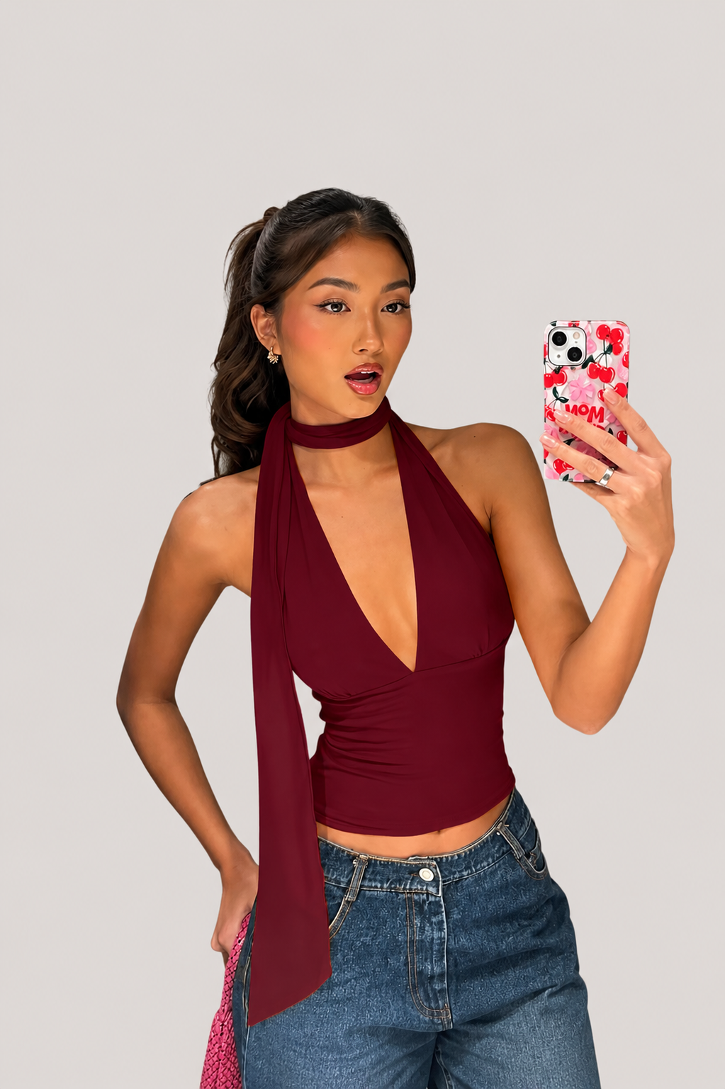 Women’s Halter Tie Crop Top