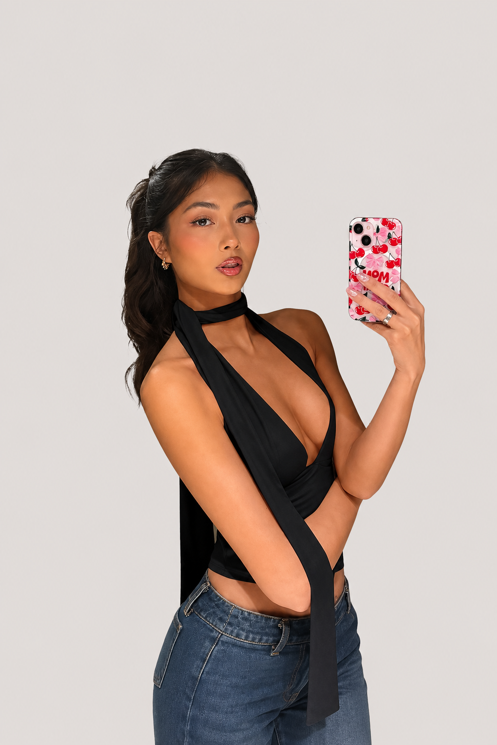 Women’s Halter Tie Crop Top
